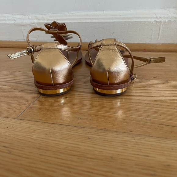 Coach metallic floral t-strap sandals - Picture 3 of 3
